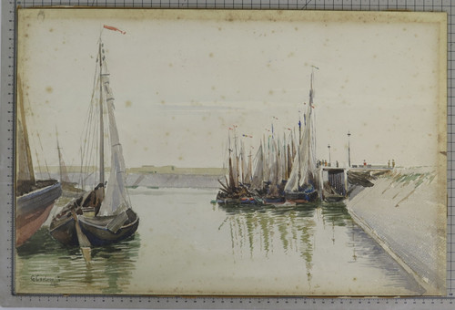 Antico acquerello marino - marino, 1926