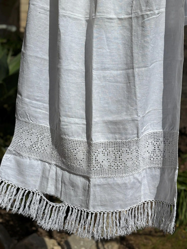 Antica tenda lino grezzo - lino, con