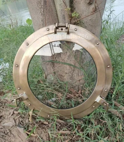 Antico oblò ottone - ottone, 15''